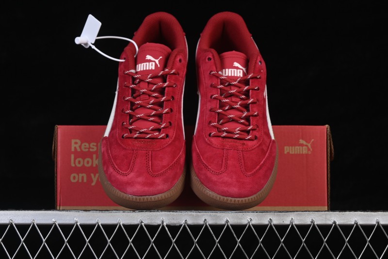 Puma 9-T Suede Red Comfortable Anti-Slip Casual Skateboarding Shoes - 406756-04
