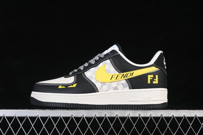 Nike Air Force 1 '07 Low Fendi Collaboration Casual Sneakers with Premium Leather Upper - LD1999-019
