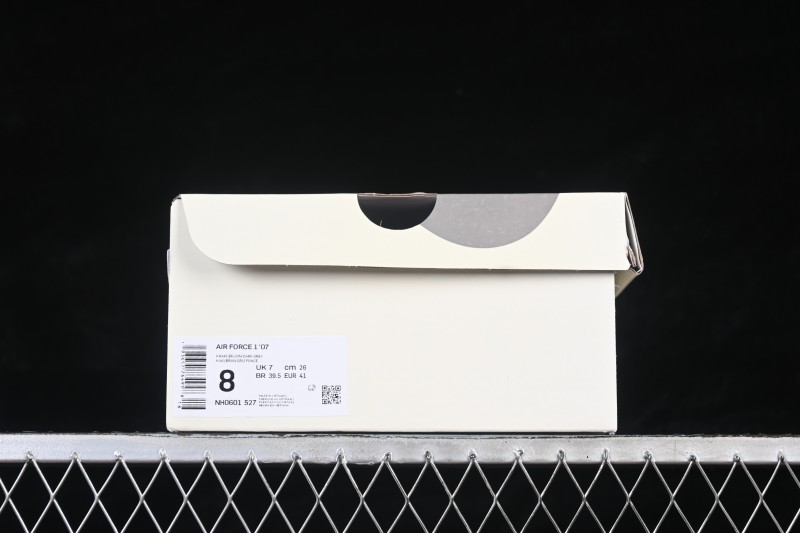 Nike Air Force 1 '07 Low Casual Sneakers with Tumbled Leather Upper and Cushioned Sole - NH0601-527