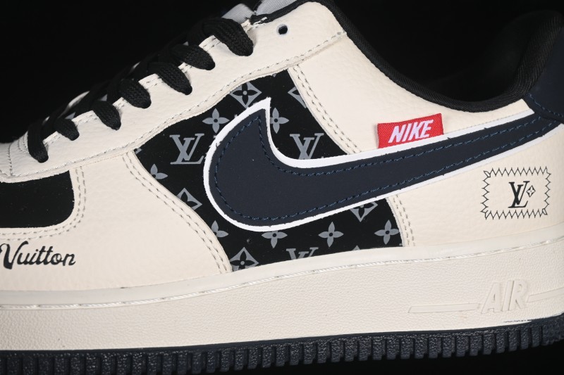 Nike Air Force 1 '07 Low LV Collab Classic Black and Sail Casual Sneakers - LD1999-022