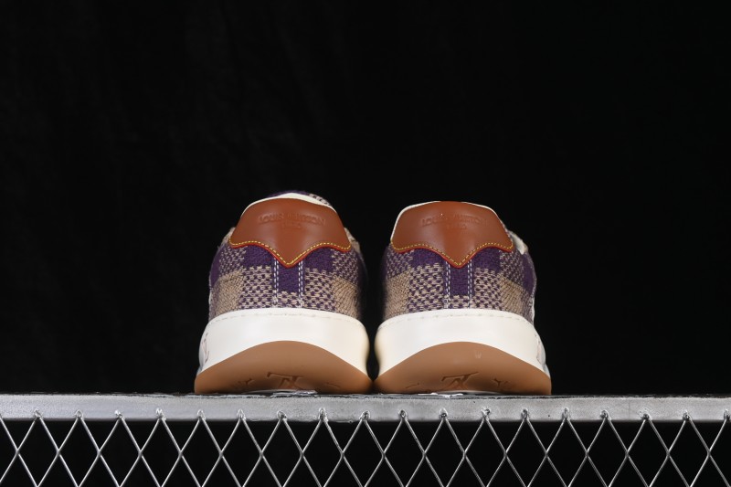 Louis Vuitton Tilted Sneakers Classic 2026SS Low-Top Casual Shoes in Smooth Calfskin Leather with Side LV Lettering - Light Purple