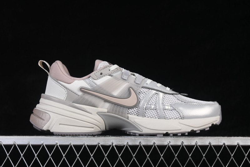 Nike V2K Run Retro Low-Top Running Shoes with Cushlon Foam and Shock Absorption - FD0736-011