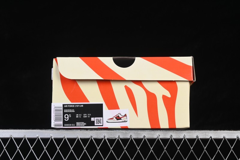 Nike Air Force 1 '07 Low Lunar New Year Red and Black Fortune Low-Top Casual Sneakers - XD0028-011