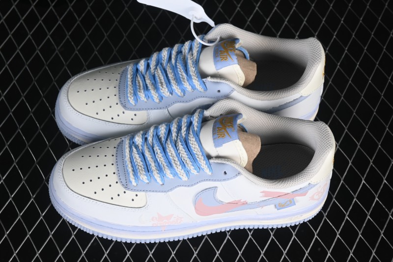 Nike Air Force 1 '07 Low Spring Field Hand-Drawn Casual Sneakers with Gradient Leather and Embroidery Details - DB3301-171