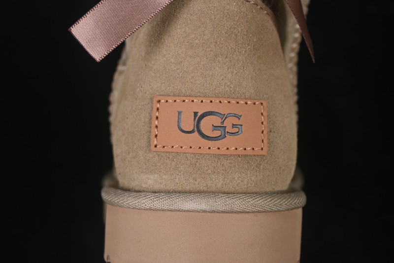 UGG Mini Bailey Button II Bowknot Mid-Calf Outdoor Snow Boots - 1016501