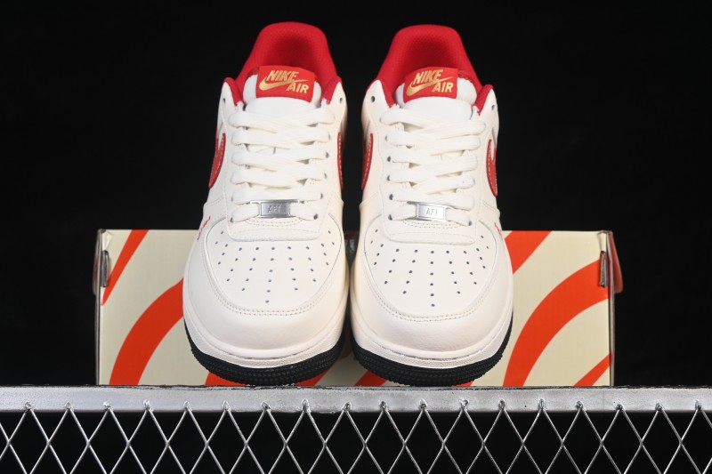 Nike Air Force 1 '07 Low Year of the Horse Limited Edition Red Swoosh Casual Sneakers - MZ9588-820