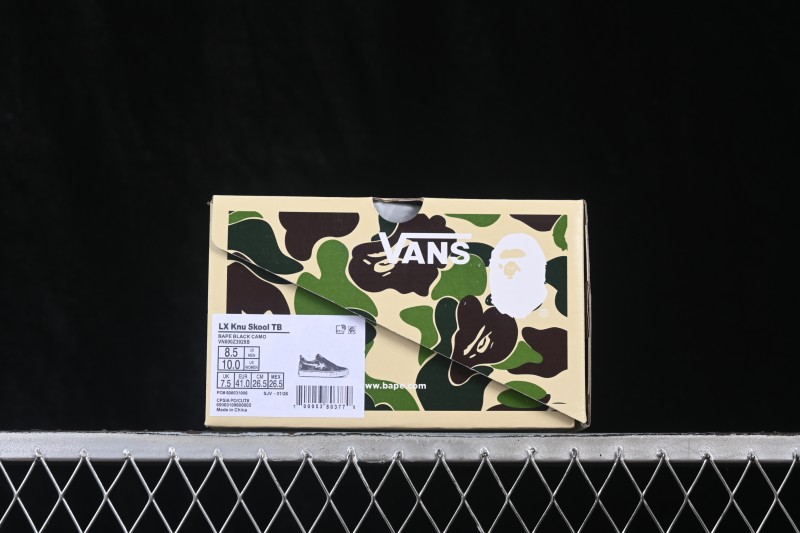 Bape x Vans Lx Knu Skool TB Collaboration Low-Top Skateboarding Shoes - VN000Z3929B