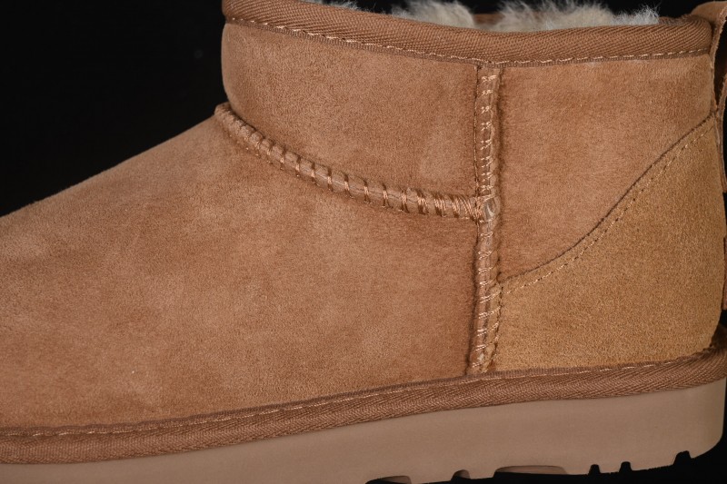UGG Classic Ultra Mini Sheepskin Wool Ankle Boots with Water-Resistant Coating - 1116109