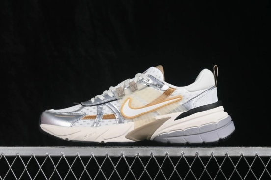 Nike V2K Run Retro Running Shoes with Cushlon Midsole and Vintage Design - HJ7245-100