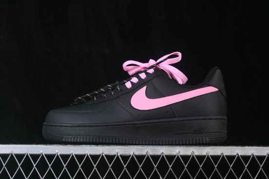 Nike Air Force 1 '07 Low Black Peach Berry Hand-Painted Graffiti Low-Top Casual Skateboard Shoes - CW2288-512