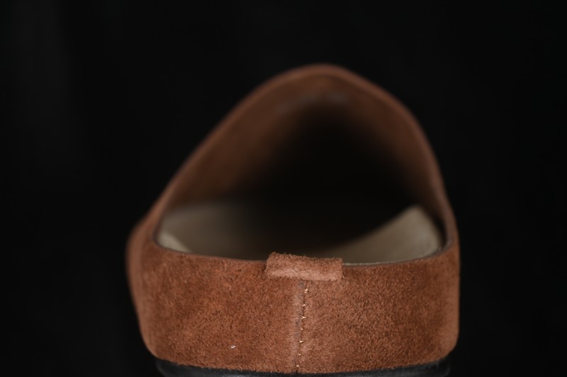 The Row Hudson Round-Toe Half-Open Toe Casual Mule Slippers - CHO