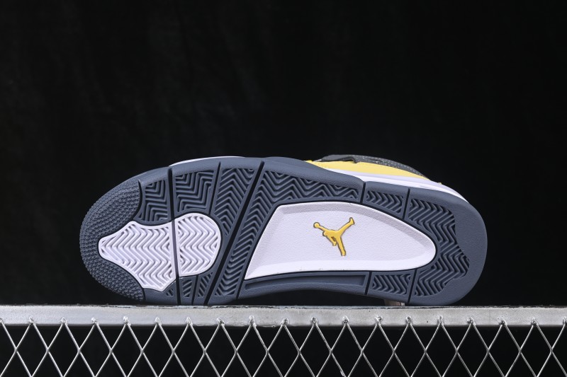 Nike Air Jordan 4 Retro 'Lightning' White Yellow Basketball Shoes - CT8527-700