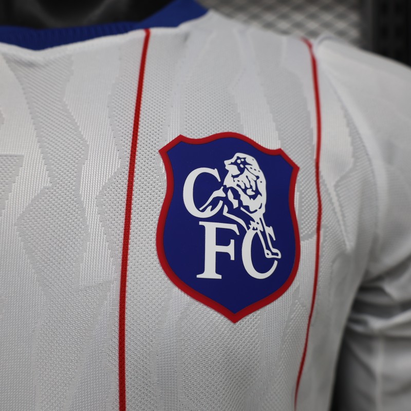 Player Version 26/27 Chelsea FC White with Red Pinstripe Third Long Sleeve Jersey