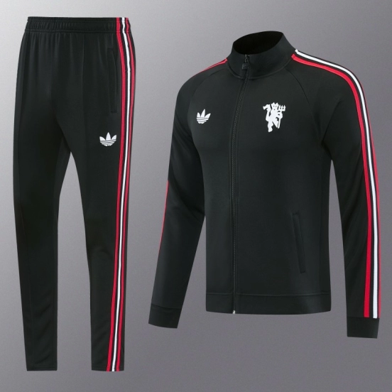 26/27 Manchester United FC 05 Black Full Zipper Jacket + Long Pants
