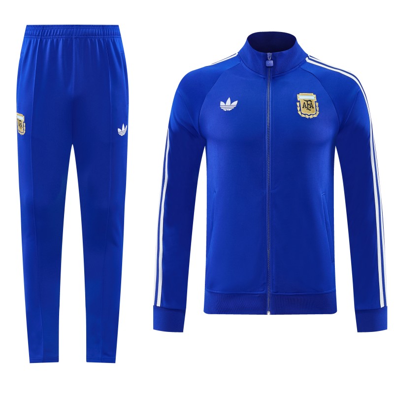 26/27 Argentina Colorful Blue Full Zipper Jacket + Long Pants