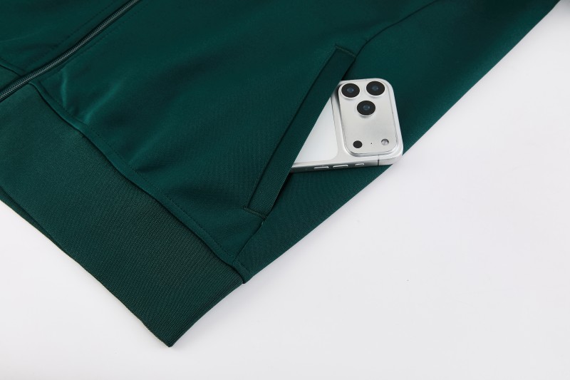 26/27 Real Madrid 02 Dark Green Full Zipper Jacket + Long Pants