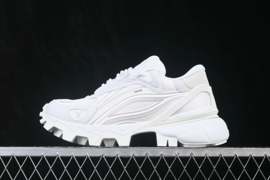Louis Vuitton Tatic Runner Retro Athletic Thick-Sole Dad Shoes - WHITE