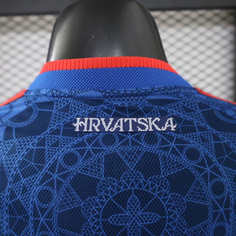 Player Version 2027 Croatia  Away Navy Blue Jersey
