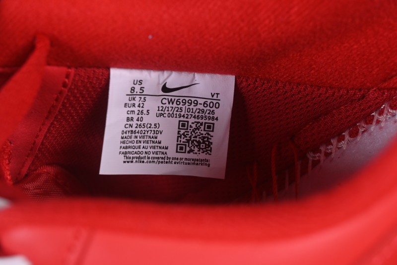 Nike Air Force 1 '07 Low Bright Crimson Casual Sneakers - CW6999-600