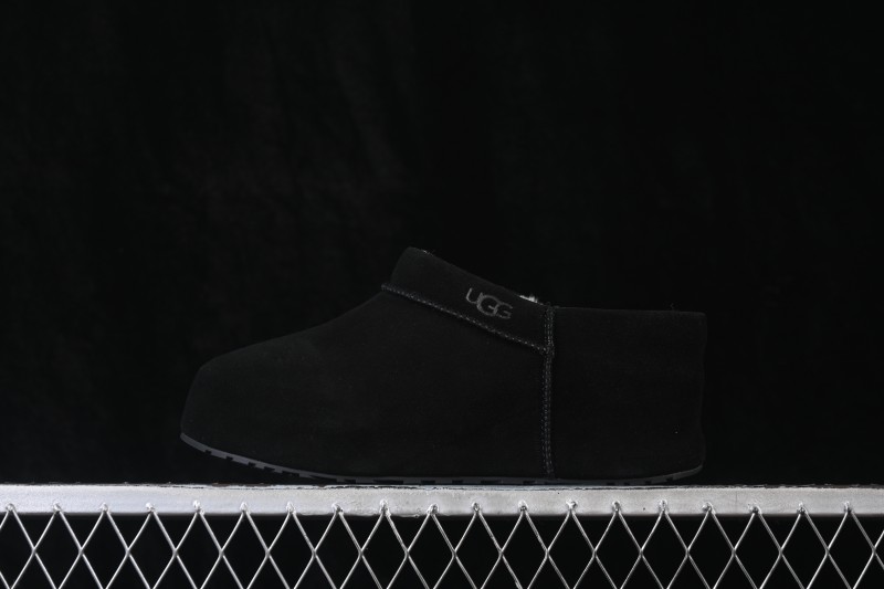 UGG Enwrap Clog Suede Comfort Low-Top Hidden Wedge Casual Lifestyle Shoes - 1180254 BLK