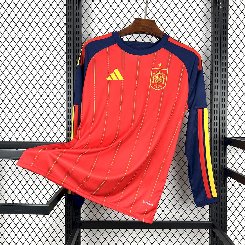 2026 Mens Spain World Cup Home Long Sleeve Jersey España