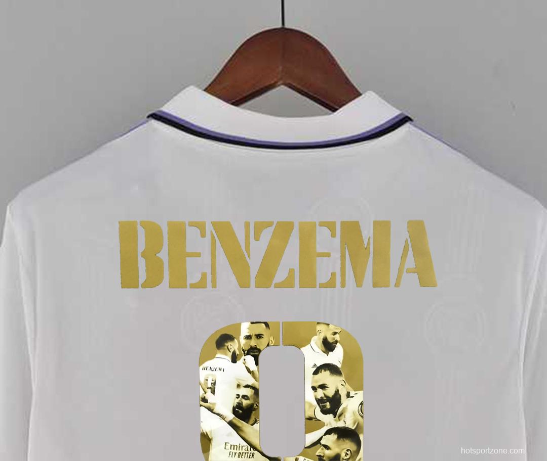 22/23 Real Madrid Karim Benzema Ballon d'Or Commemorating Jersey