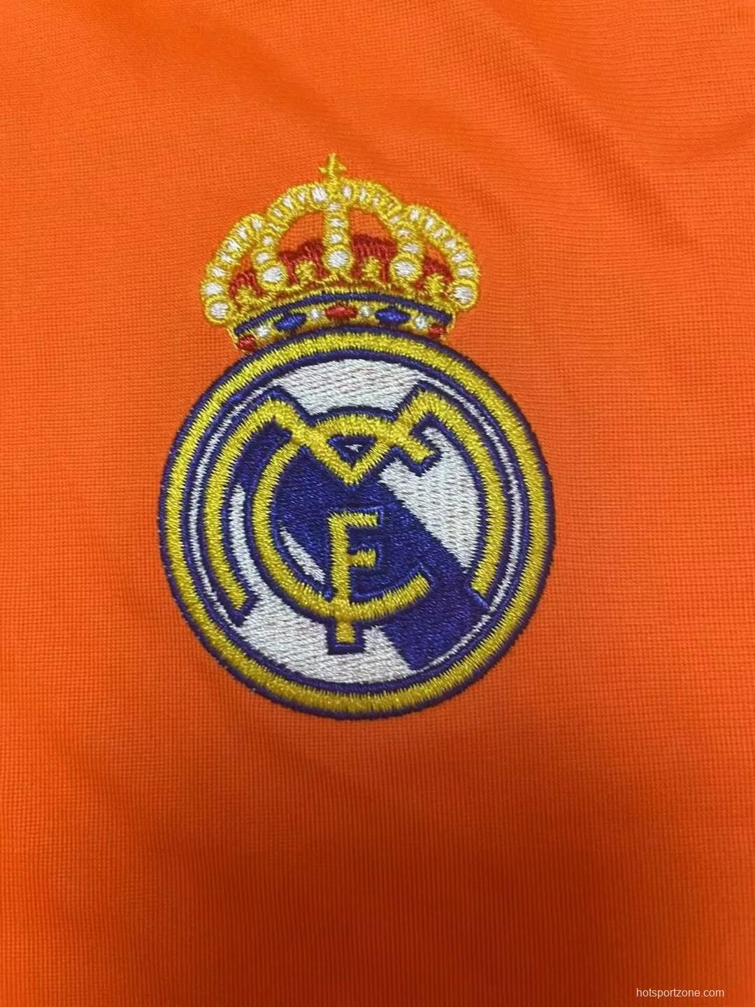 Retro 13/14 Real Madrid Third Orange Long Sleeve Jersey Worn By Ronaldo