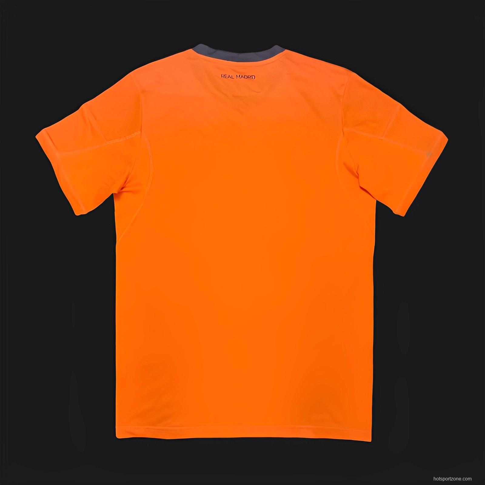 Retro 13/14 Real Madrid Third Orange Jersey Worn By Ronaldo