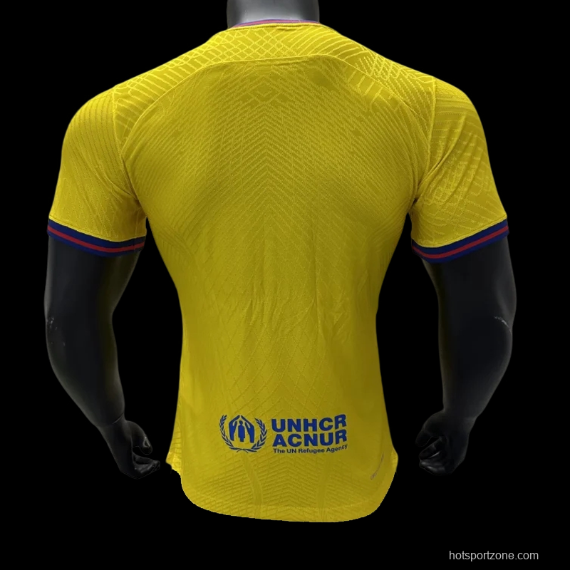 Player Version 23/24 Barcelona Yellow Training Jersey