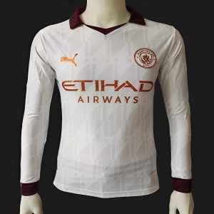 Player Version 23/24 Manchester City Away White Long Sleeve Jersey