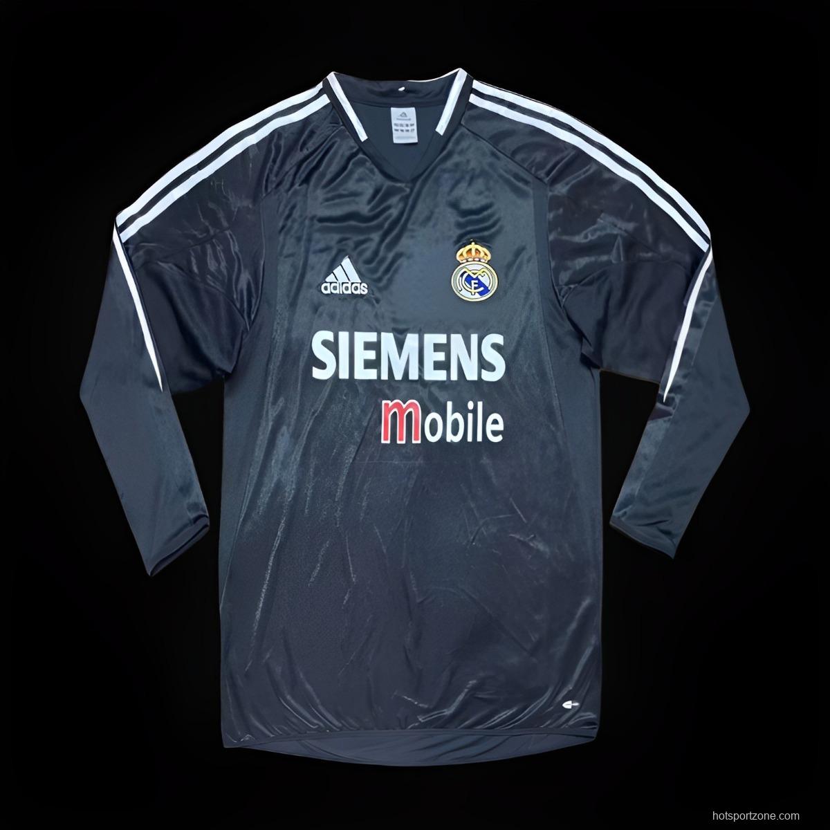 Retro 04/05 Real Madrid Third Black Long Sleeve Jersey