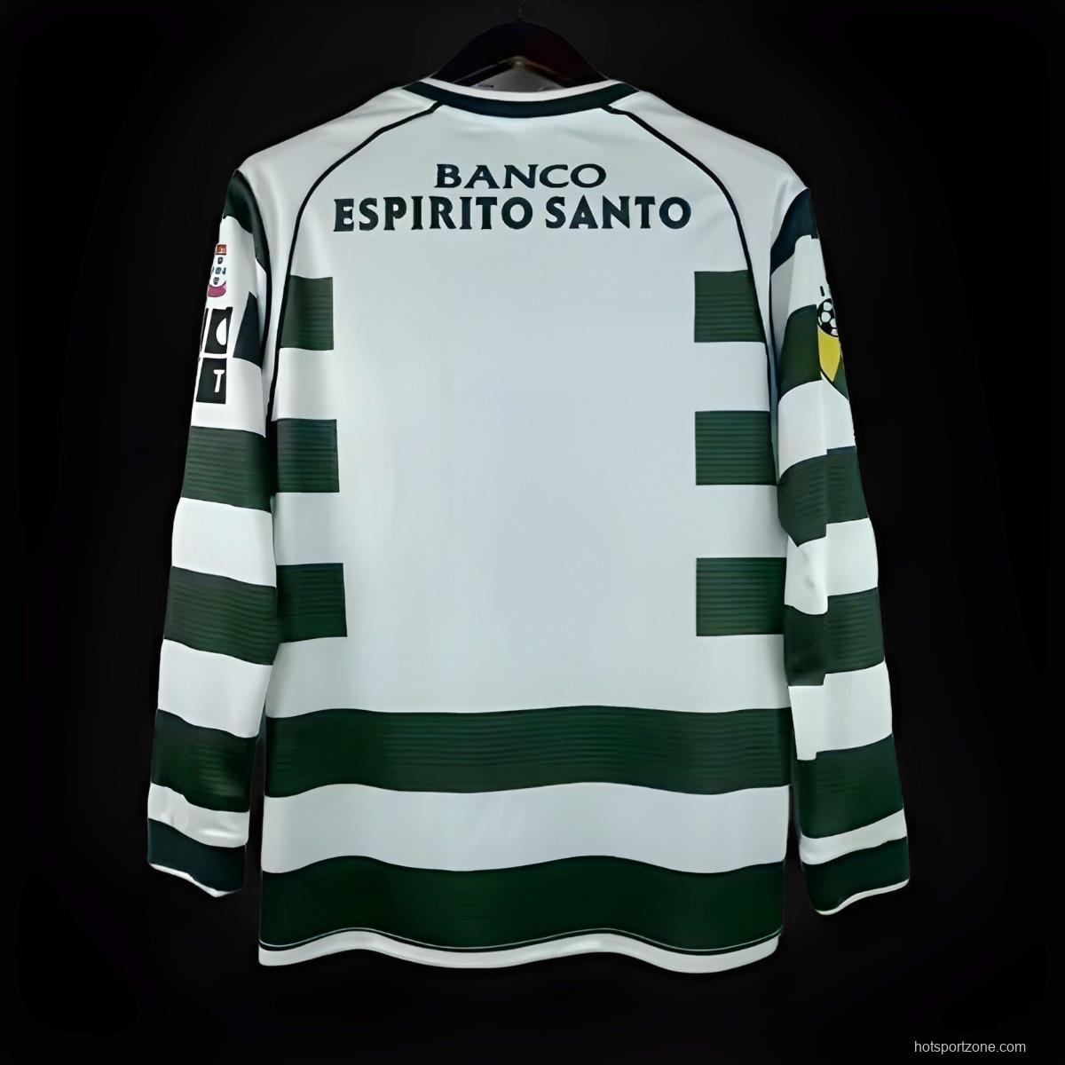 Retro 01/03 Sporting Lisbon Home Long Sleeve Jersey