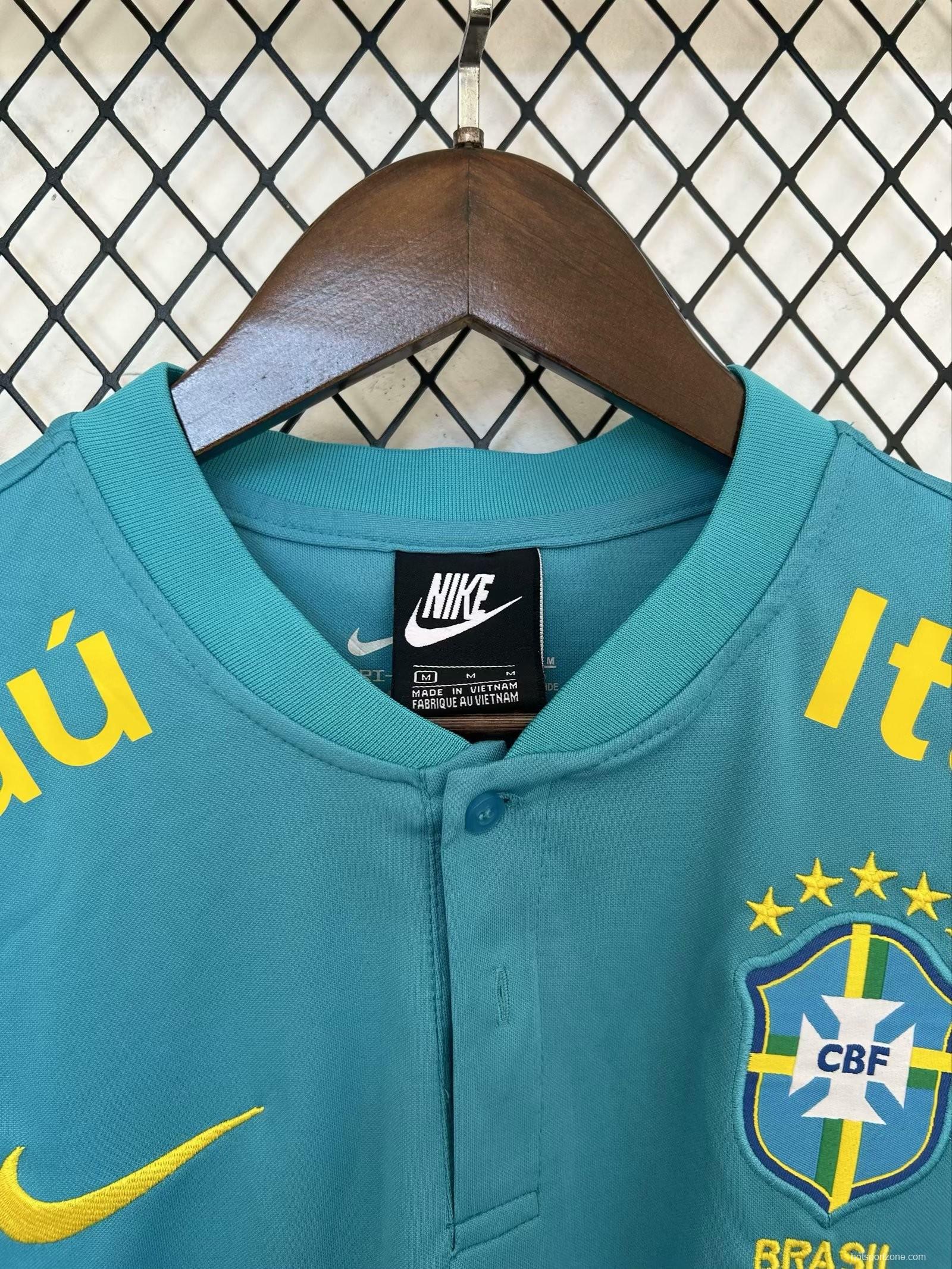 2022 Brazil Blue POLO Jersey