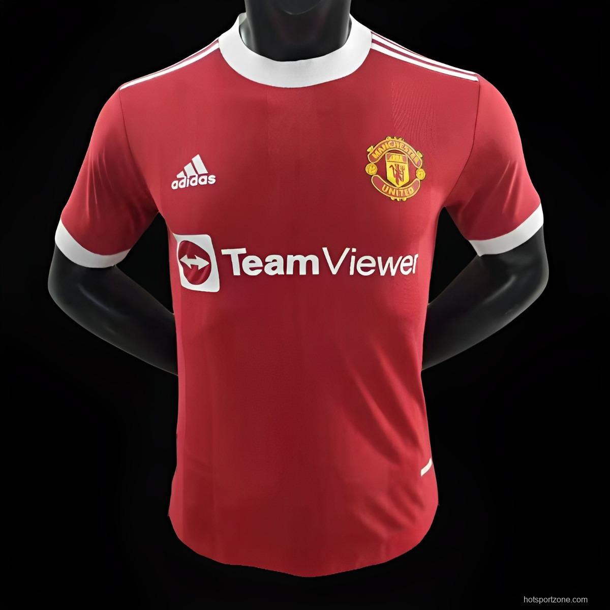 Player Version 21/22 Retro Manchester United Home Jersey
