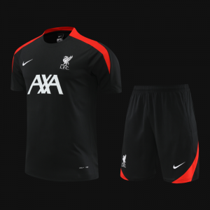 24/25 Liverpool Black Short Sleeve Jeresy+Shorts