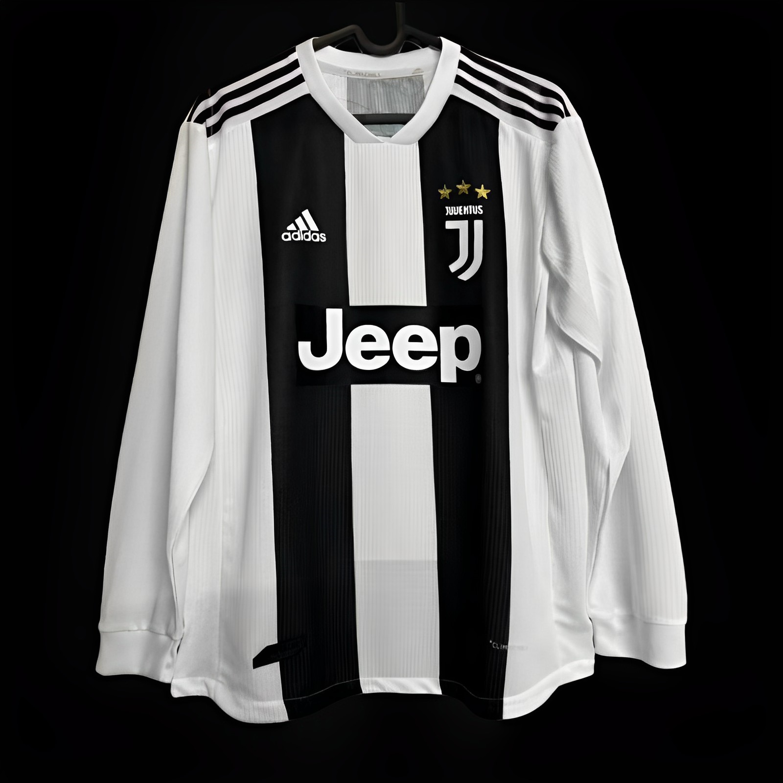 Player Version Retro 18/19 Juventus Home Long Sleeve Jersey