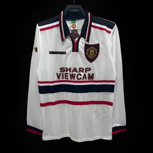 Retro 97/98 Manchester United Third Long Sleeve White Jersey