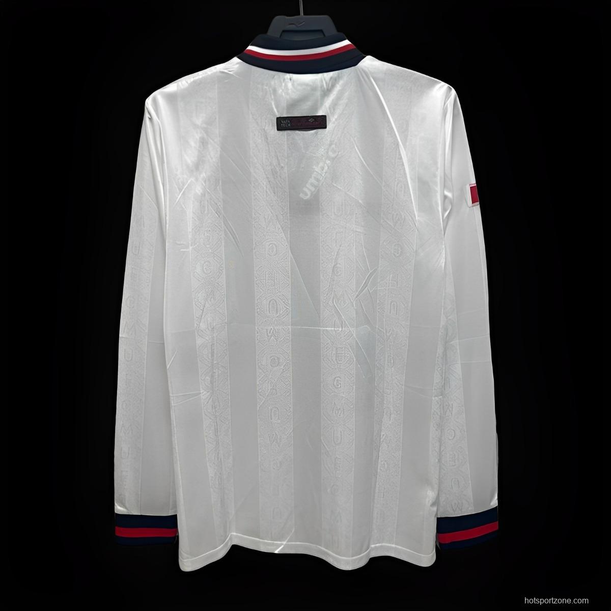 Retro 97/98 Manchester United Third Long Sleeve White Jersey