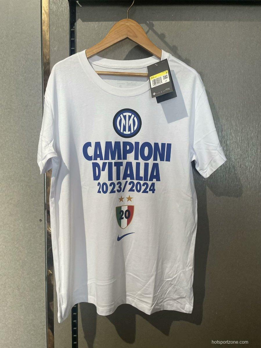 23/24 Inter Milan CAMPIONI D'ITALIA  White  T-Shirts