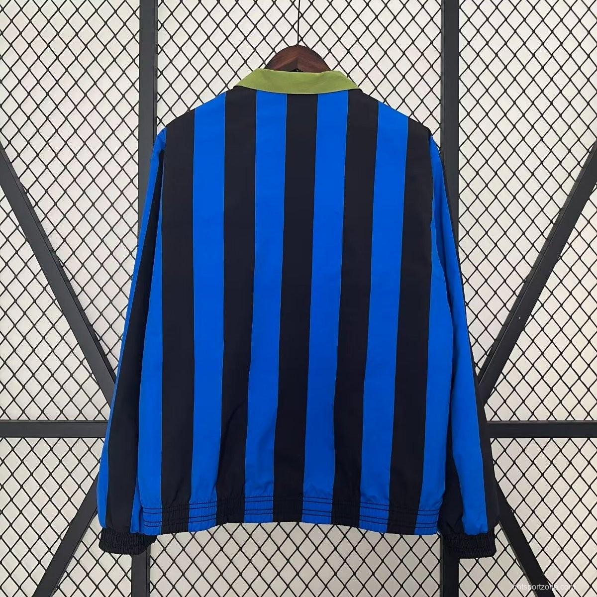 24/25 Inter Milan Green/Black Blue Reversible Windbreaker