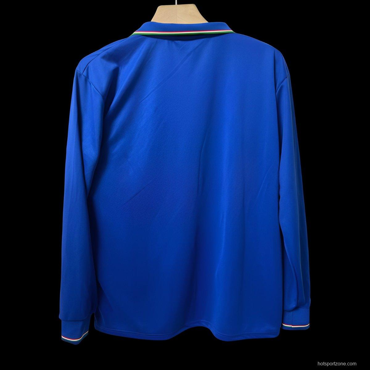 Retro 1982 Italy Home Long Sleeve Jersey