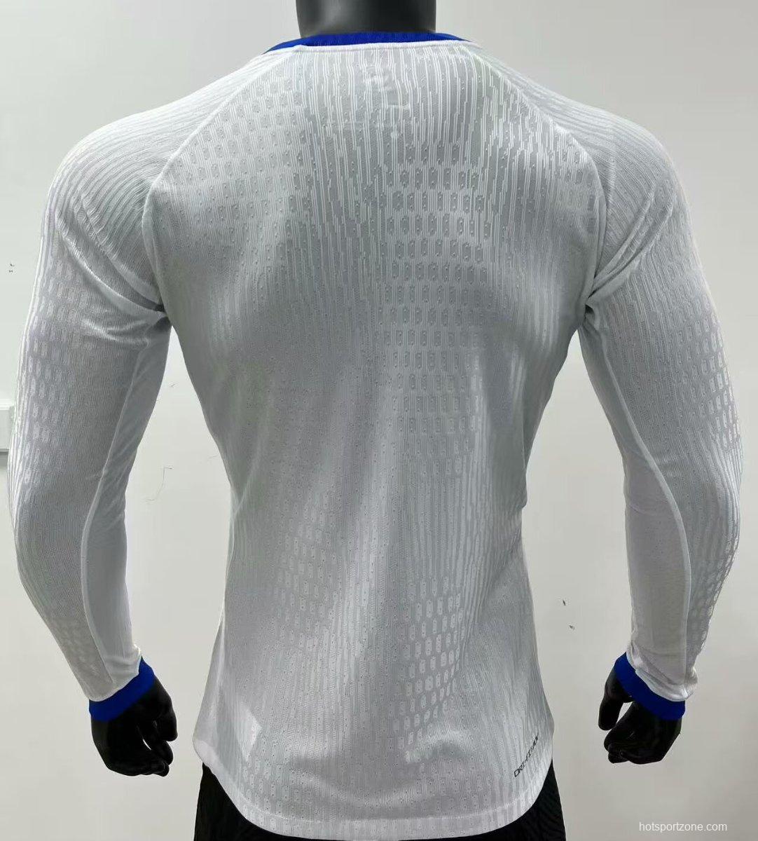 Player Version 2025 England Home Long Sleeve Jersey