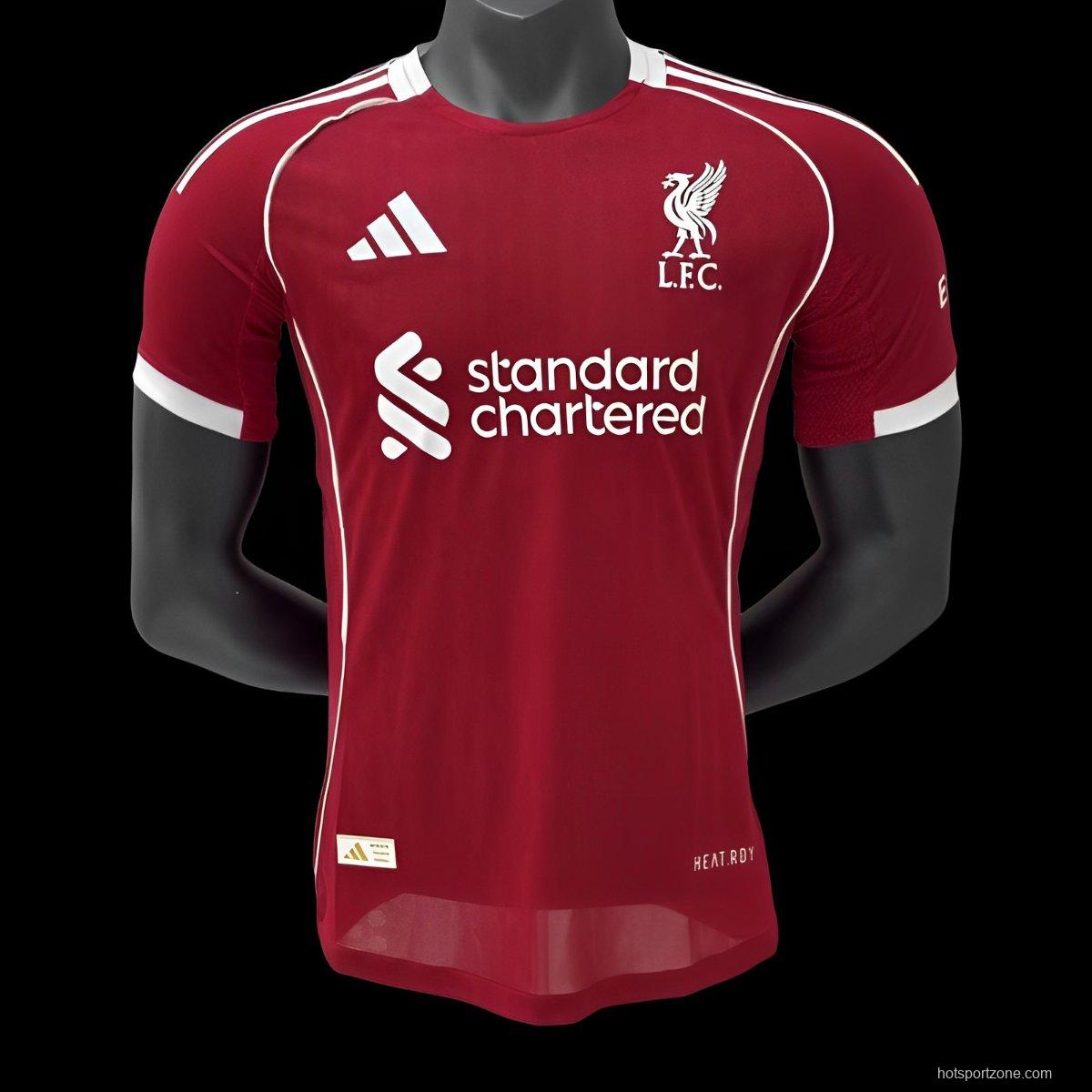 Player Version 25/26 Liverpool Home Jersey