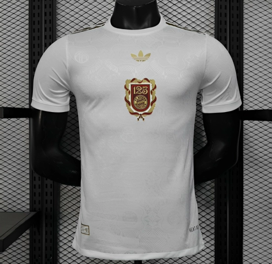 Player Version 25/26 Bayern Munich White with 125th Anniversary Emblem Jersey
