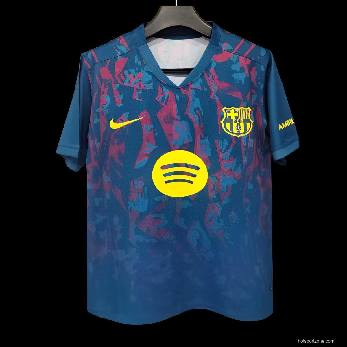 25/26 Barcelona Fourth Jersey Featured "Artistic" Design
