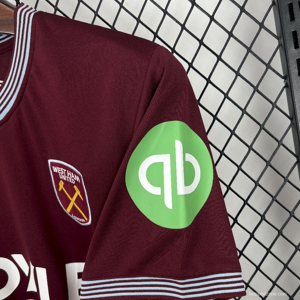 25/26 west Ham United Home Jersey
