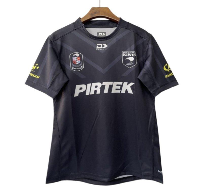 2026 New Zealand Kiwis Alternate Black with Tonal Chevron Pattern Jersey