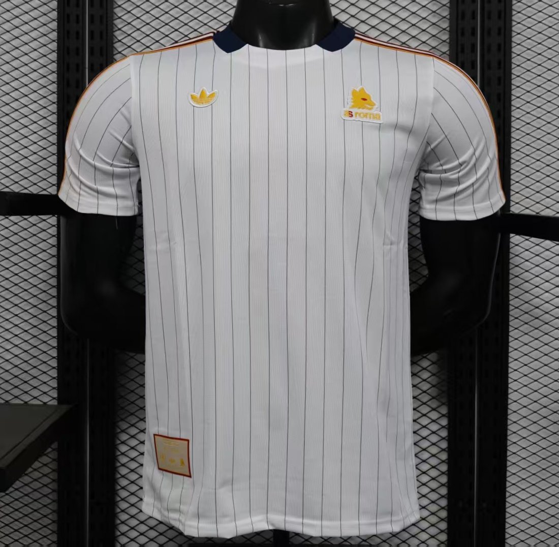 Player Version 25/26 AS Roma White Adidas Original Casual Jersey