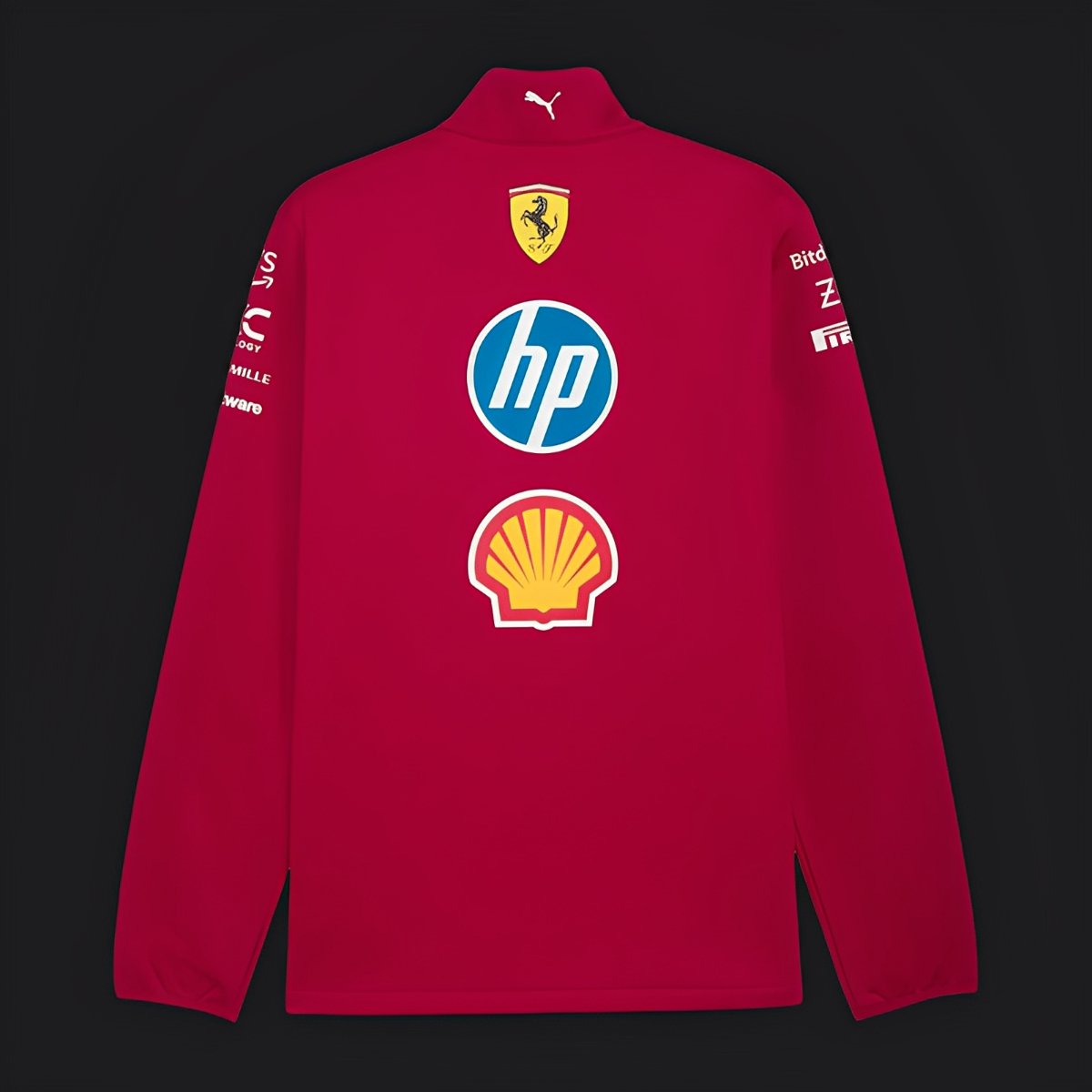 2025 F1 Scuderia Ferrari Red with White Stripe Team Jacket