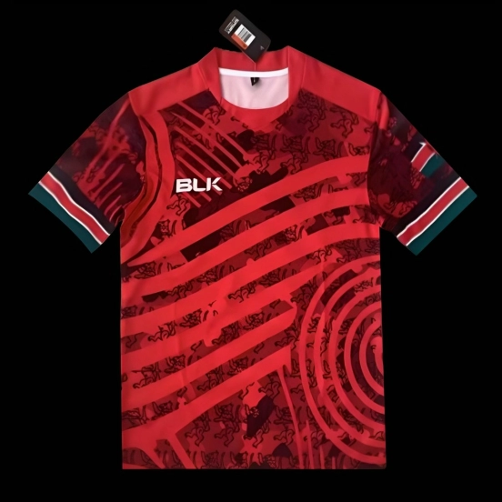 2026 Kenya Red with Traditional Maasai Pattern Jersey